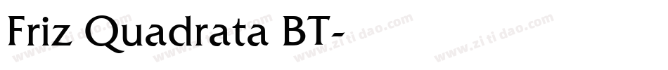 Friz Quadrata BT字体转换